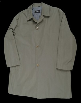 HUGO BOSS SUPER FIRMOWY CIENKI PŁASZCZ KHAKI- 56