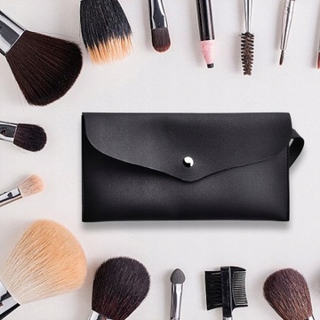 Портативная косметичка из искусственной кожи, черная