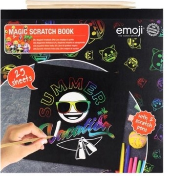 Magiczny zeszyt zdrapka WYDRAPYWANKA EMOJI BOOK 46