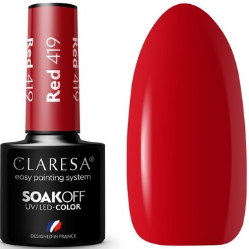 Claresa Lakier Hybrydowy RED 419 5g