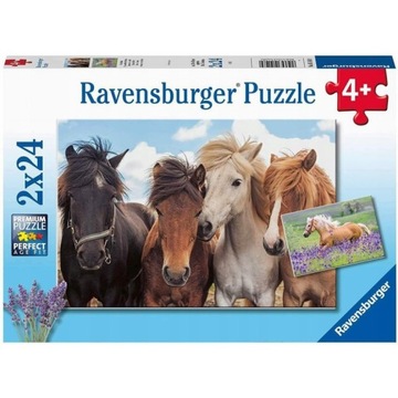 RAVENSBURGER PUZZLE 2X24 KONIE 051489