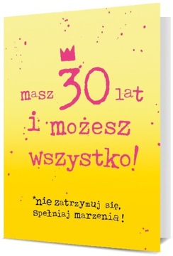 30-te URODZINY KARTKA W DNIU URODZIN PAN DRAGON