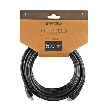 4World Kabel HDMI, high speed with ethernet, 5m, c