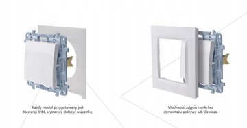 Встраиваемый выключатель света Simon 10, белый, одинарный CW1C.01/11