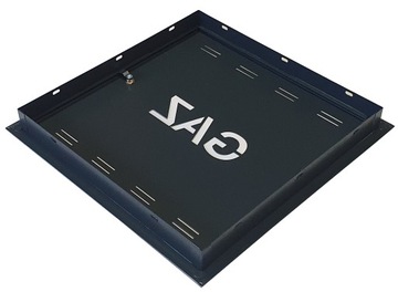 ГАЗОВАЯ ДВЕРЬ МЕТАЛЛ. ЯЩИК 60х60х5 АНТРАЦИТ С ПОЛИРОВКОЙ ПОД КЛЮЧ