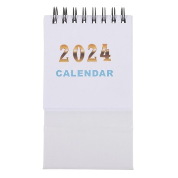 2024 mini kalendarz biurkowy spiralna kieszeń