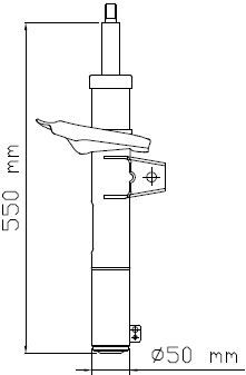 TLUMIČ PŘEDNÍ 3348039 KYB AUDI A3 PLYNOVÝ