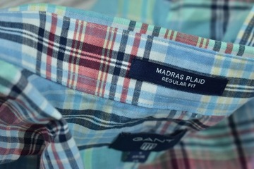 GANT Lniano Bawełniana Koszula Madras Plaid Reg S