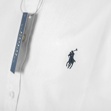 Polo Ralph Lauren koszula męska slim długi rękaw bawełna biała r. L