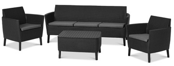 Salemo zestaw mebli ogrodowych 3+1 Graphite