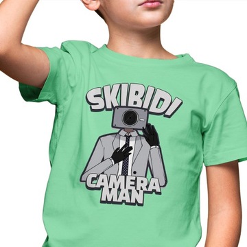 KOSZULKA T-SHIRT dla DZIECI Camera MAN SKIBIDI TOILET Wiele WZORÓW 122