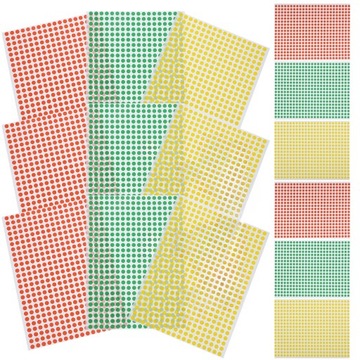 LABEL STICKER STICKERS COLORFUL DOT 15 SHEETS