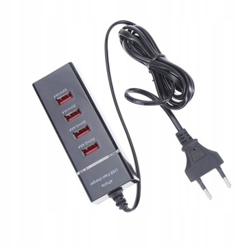 5V 2.4A 4 porty USB HUB Zasilacz Ładowarka do