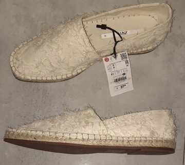 ZARA boho BUTY baleriny BALERINKI mokasyny ESPADRYLE nowe 40 / 41.