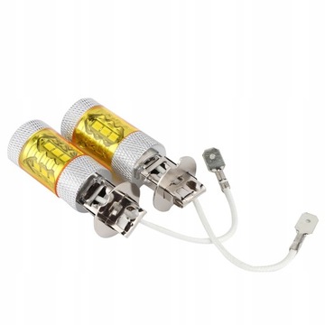 1 para 12-24 V 80 W H3 16SMD LED Żółte żarówki