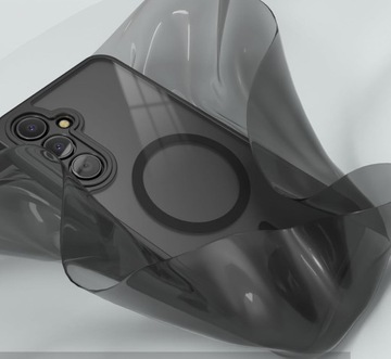 Чехол для SAMSUNG S23 5G для MagSafe MATTE BLACK Glass со считывателем строк