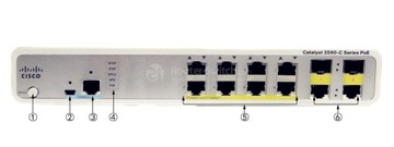 Switch Cisco Catalyst WS-C3560C-8PC-S PoE