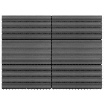 PŁYTKI TARASOWE WPC DESKA KOMPOZYTOWA 60x30 cm ANTRACYT