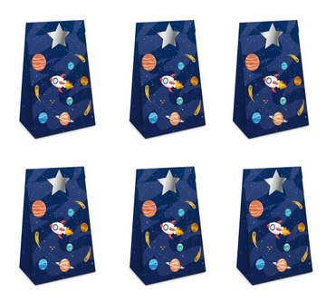 СЛАДКИЕ ПАКЕТЫ КОНФЕТЫ космическая ракета 6 шт на детские дни рождения