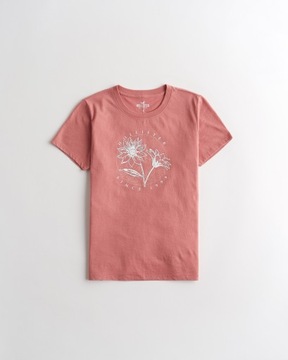 HOLLISTER by Abercrombie T-shirt Koszulka Kwiaty S