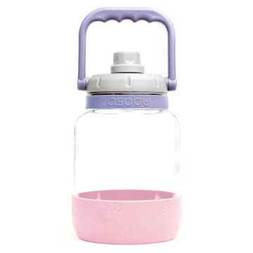 Butelka na wodę z miską dla psa THE BARKELY PINK, 1,48L ASOBU