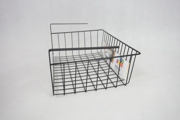 ПОДВЕСНАЯ КОРЗИНА ПОД ПОЛКУ НАСТОЛЬНЫЙ ОРГАНАЙЗЕР ЧЕРНЫЙ МЕТАЛЛИЧЕСКИЙ КОНТЕЙНЕР 40 СМ