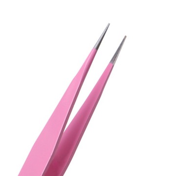 ПРЯМОЙ ПИНЦЕТ для наращивания ресниц, РОЗОВЫЙ
