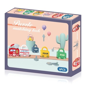 Развивающие сенсорные игровые замки Монтессори с ключами для детей, 6 шт.