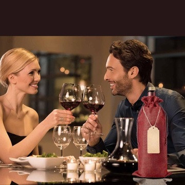 ДЖУТОВЫЕ МЕШКИ ДЛЯ ВИНА ПОДАРОЧНЫЕ СУМКИ ДЛЯ ВИНА С ОТДЕЛКОЙ СУМКИ НА СТРУЯХ