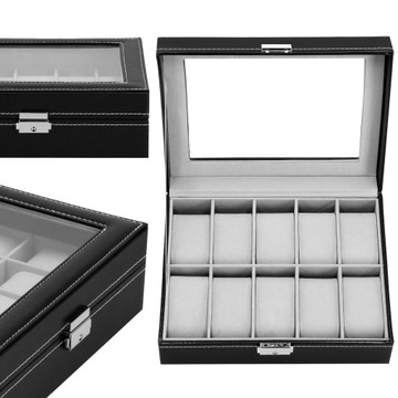 КОРОБКА ДЛЯ ЧАСОВ КОРОБКА ДЛЯ КАССЕТЫ КОРОБКА ДЛЯ ЧАСОВ 10 шт. ОРГАНИЗАТОР ЮВЕЛИРНЫХ УКРАШЕНИЙ