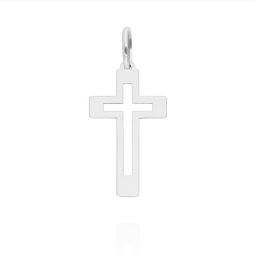 SREBRNA ZAWIESZKA 925 krzyżyk 24 mm