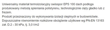 ПЕНОСТРОИТЕЛЬ SWISSPOR EPS 100 КРЫША ПОЛ 14 СМ