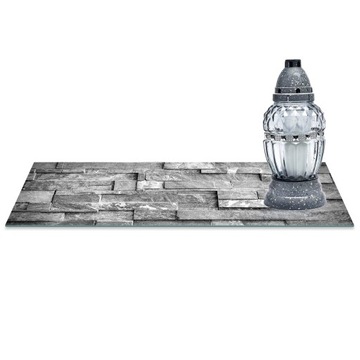 SZKLANA PODSTAWKA POD ZNICZE 60x20cm Cegły 35c