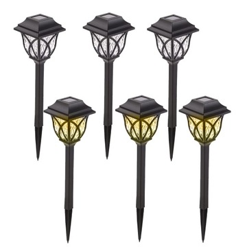OGRODOWE LAMPY SOLARNE LED WODOODPORNA IP65 6 SZT OGRODU DEKORACJA