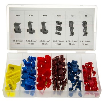 НАБОР БЫСТРОРАЗЪЕМНЫХ СОЕДИНЕНИЙ ЭЛЕКТРИЧЕСКИЕ БЫСТРОСОЕДИНИТЕЛИ РАЗЪЕМЫ 55 ШТ.
