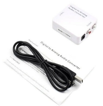 Оптический аудиоконвертер Коаксиальный TOSLINK — RCA 2x CHINCH ANALOG