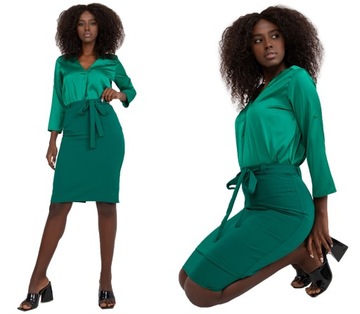 Бежевая миди -карандашная юбка с подкладкой 40 л.