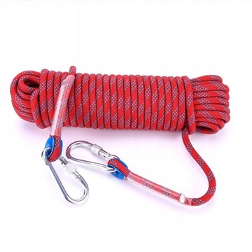 10 м сухожильная веревка 10 мм статическая красная