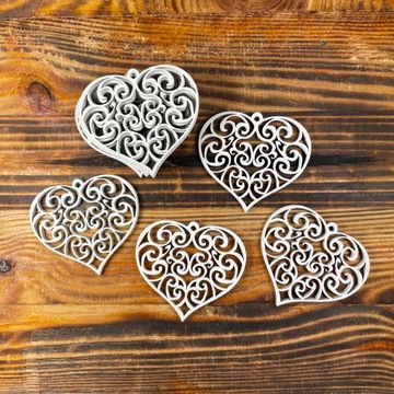 ORNAMENTY ZAWIESZKI SERCA NA OKNO ŚCIANĘ 10SZT