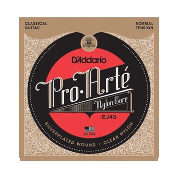 Struny D'Addario EJ45 Pro-Arte Nylon Normal Tension