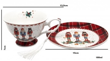 Набор рождественских чашек 180 мл. Набор чашек подарочный