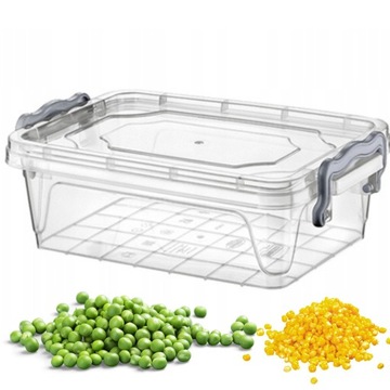 POJEMNIK NA ŻYWNOŚĆ 300ML Z POKRYWKĄ PROSTOKĄTNY MULTI BOX 0,3L FREE BPA