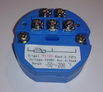 Przetwornik temperat. PT100/4-20mA -50...200 st.C