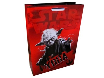gigantyczna TORBA PREZENTOWA Star Wars 70X50 YODA ozdobna TOREBKA