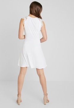 Vero Moda biała sukienka midi na ramiączkach 34