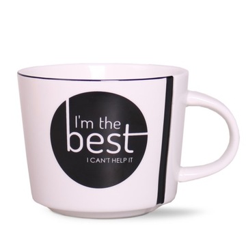KUBKI REKLAMOWE Z NADRUKIEM Z LOGO - porcelanowy kubek Lucas 350ml 24SZT