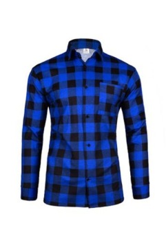 Рубашка FLANEL WORKING SHIRT 100% BOTH MENS OSH COLOUR BLUE check, размер XL