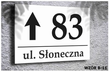 Tabliczka Tablica ADRESOWA ALUMINIUM Nr DOMU 42x30