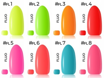 Выбор лаков для ногтей HIT CLARESA FLUO Hybrid NEON