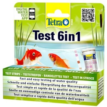 TETRA POND TEST 6IN1 ТЕСТ-ПОЛОСКА ДЛЯ ПРУДОВ 25 ШТ.